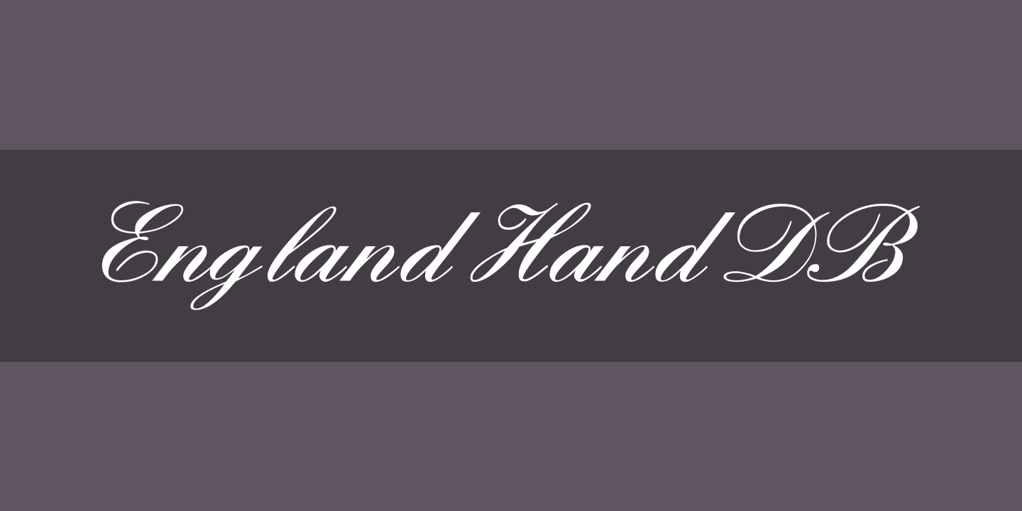 Przykład czcionki England Hand DB Regular